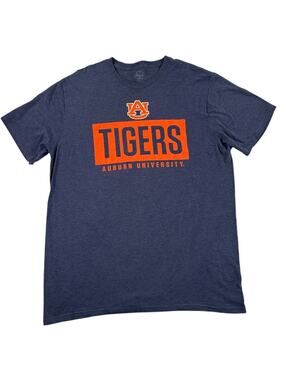 Auburn University Tigers Mens T-Shirt - Blue / Orange - XL